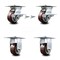 Service Caster 4 Inch Polyurethane Caster Brakes/Swivel Locks and 2 Rigid, 2PK SCC-35S420-PPUR-SLB-BSL-2-R-2 - alternate 1